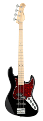 SADOWSKY METROEXPRESS 21-FRET HYBRID P/J BASS, MAPLE, 4-STRING (SOLID BLACK HIGH POLISH)